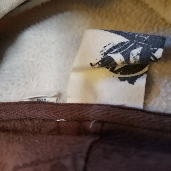 Hurley Fleece Hoodie Beige/Brown - Size Men's Large - Picture 11 of 16